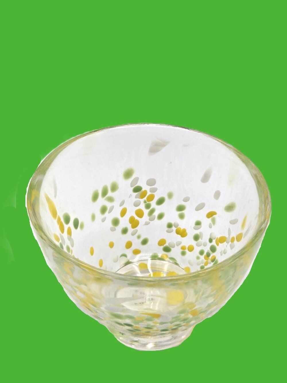 Anthropology Yellow Confetti Freida Bowl from Thailand Hand Blown